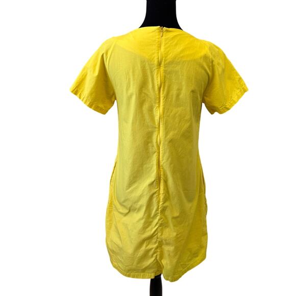 Osman Yousefzada x RTR Women's Yellow T-Shirt Mini Dress Size 4 - Picture 6 of 8